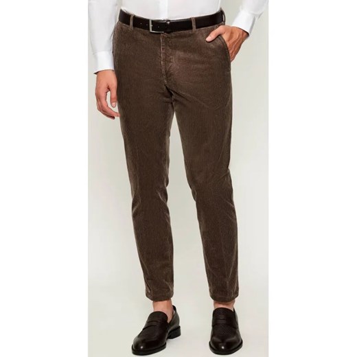 Oscar Jacobson Sztruksowe spodnie Denz | Slim Fit ze sklepu Gomez Fashion Store w kategorii Spodnie męskie - zdjęcie 185831687