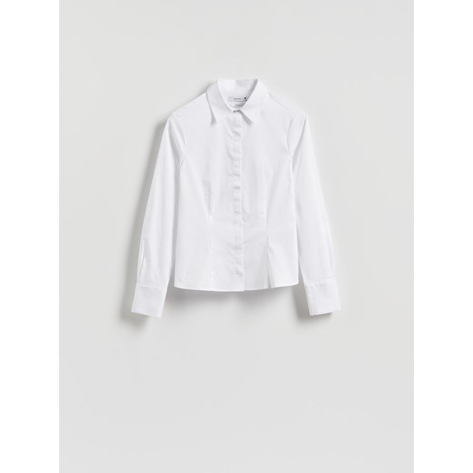 Reserved - Koszula slim fit - biały ze sklepu Reserved w kategorii Koszule damskie - zdjęcie 185832355