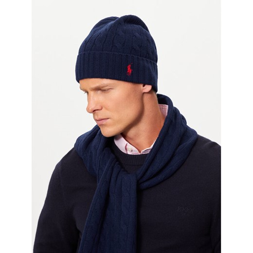 Czapka Polo Ralph Lauren 449959346002 Granatowy ze sklepu eobuwie.pl w kategorii Czapki zimowe męskie - zdjęcie 185833009
