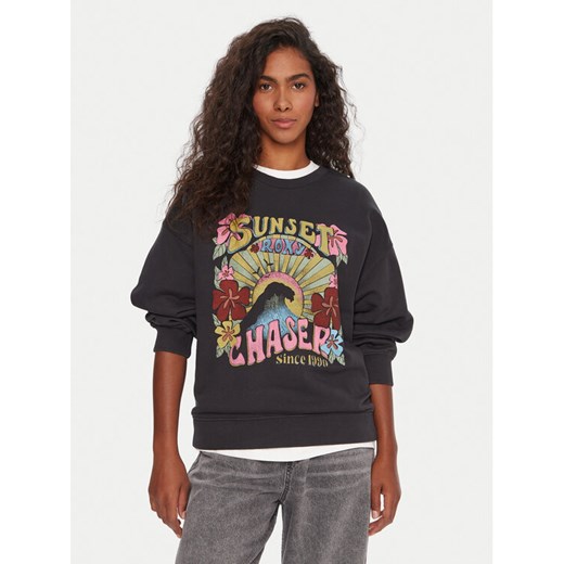 Roxy Bluza Lineup ERJFT05006 Czarny Relaxed Fit ze sklepu MODIVO w kategorii Bluzy damskie - zdjęcie 185833627