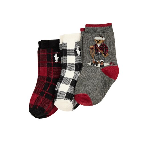Polo Ralph Lauren Zestaw 3 par wysokich skarpet dziecięcych 441P03158001 Kolorowy ze sklepu MODIVO w kategorii Skarpetki dziecięce - zdjęcie 185833648