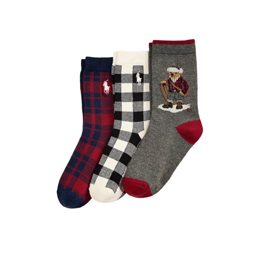 Polo Ralph Lauren Zestaw 3 par wysokich skarpet dziecięcych 442P03158001 Kolorowy ze sklepu MODIVO w kategorii Skarpetki dziecięce - zdjęcie 185833657