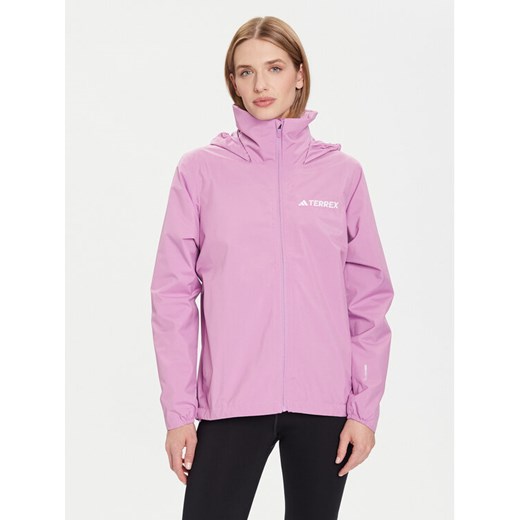 adidas Kurtka przeciwdeszczowa Multi Essentials 2L Rain JY0481 Fioletowy Regular Fit ze sklepu MODIVO w kategorii Kurtki damskie - zdjęcie 185833678