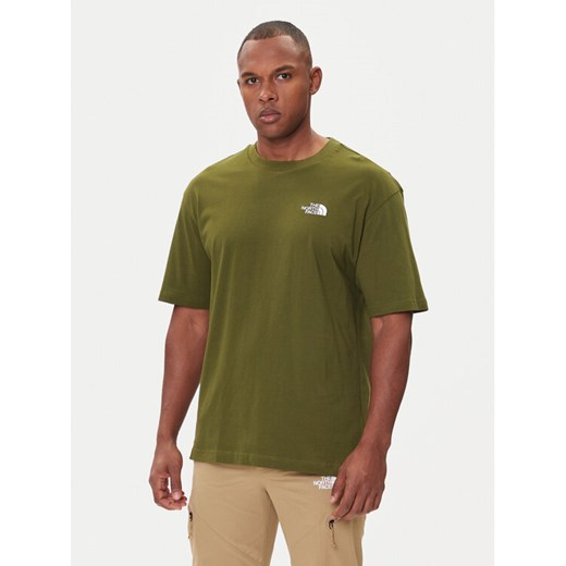 The North Face T-Shirt Simple Dome NF0A87NR Zielony Oversize ze sklepu MODIVO w kategorii T-shirty męskie - zdjęcie 185833718
