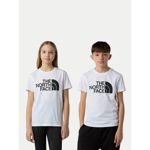 The North Face T-Shirt Easy NF0A8EHG Biały Regular Fit ze sklepu MODIVO w kategorii T-shirty chłopięce - zdjęcie 185833735