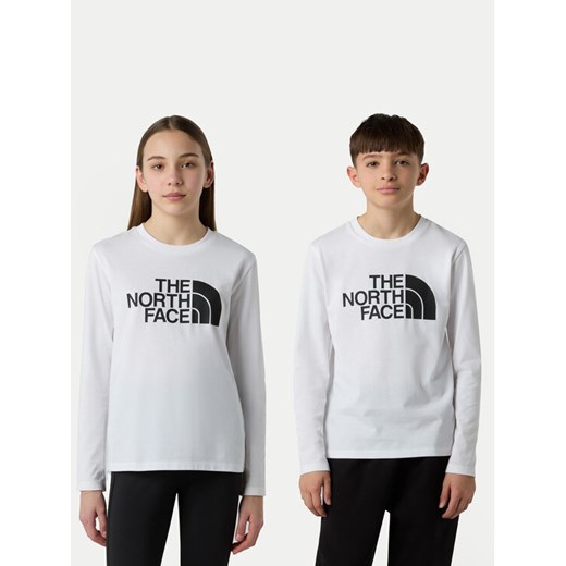 The North Face Bluzka Easy NF0A89J2 Biały Regular Fit ze sklepu MODIVO w kategorii Bluzki dziewczęce - zdjęcie 185834015