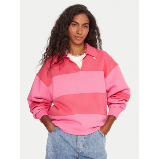 Roxy Bluza Cross Your Mind ERJFT05015 Różowy Boxy Fit ze sklepu MODIVO w kategorii Bluzy damskie - zdjęcie 185834085