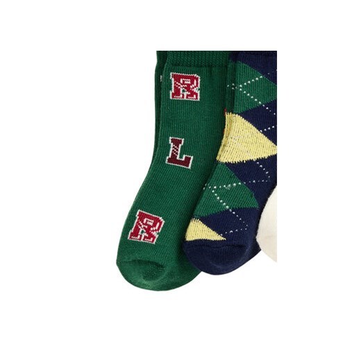 Polo Ralph Lauren Zestaw 3 par wysokich skarpet dziecięcych 441P03153001 Polo Ralph Lauren 6_12M MODIVO