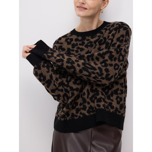 Reserved - Sweter w panterkę - wielobarwny ze sklepu Reserved w kategorii Swetry damskie - zdjęcie 185836126
