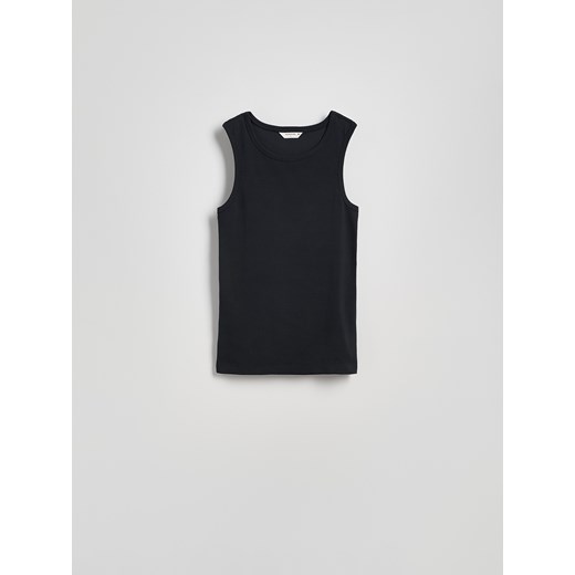 Reserved - Bawełniany tank top - czarny ze sklepu Reserved w kategorii T-shirty męskie - zdjęcie 185836317
