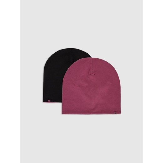 Dziecięca czapka beanie dwustronna 4F 4FJWAW25ACAPU603 - różowa ze sklepu Sportstylestory.com w kategorii Czapki dziecięce - zdjęcie 185837815