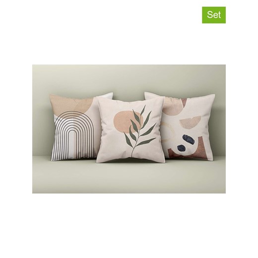 Coin de Pierre Poszewki (3 szt.) w kolorze beżowo-kremowym na poduszki - 43 x 43 cm ze sklepu Limango Polska w kategorii Poduszki dekoracyjne - zdjęcie 185839075
