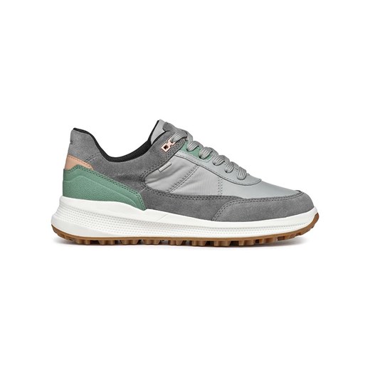 Geox Skórzane sneakersy &quot;Pg1X B Abx&quot; w kolorze zielono-szarym ze sklepu Limango Polska w kategorii Buty sportowe damskie - zdjęcie 185840348