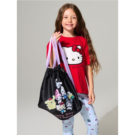 Sinsay - Plecak worek Hello Kitty - czarny Sinsay One Size Sinsay