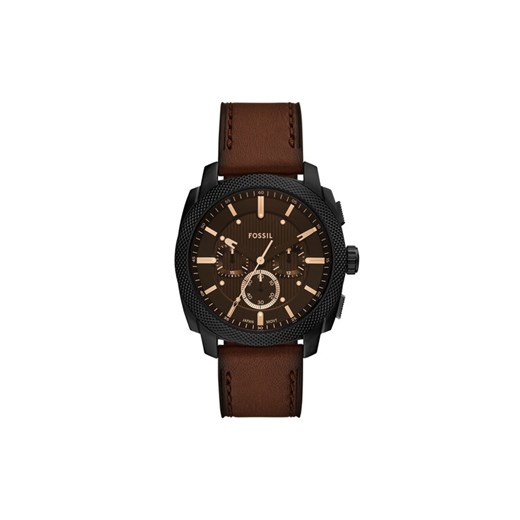 Zegarek Fossil Machine Chronograph FS6101 Brązowy ze sklepu eobuwie.pl w kategorii Zegarki - zdjęcie 185841776