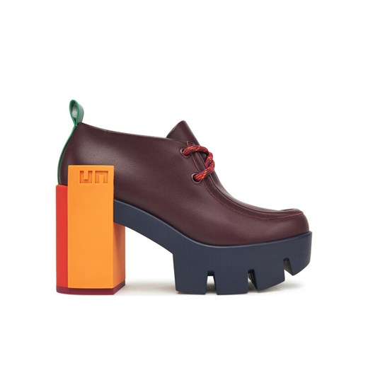 Półbuty United Nude Grip Moc Mid 1095792416 Bordowy ze sklepu eobuwie.pl w kategorii Czółenka - zdjęcie 185841808