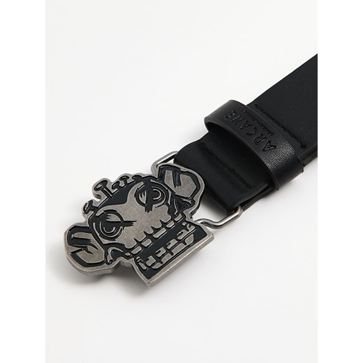 Cropp - Czarny pasek z imitacji skóry Arcane - czarny Cropp L/XL Cropp