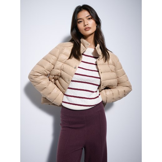 Mohito - Pikowana beżowa kurtka - beżowy Mohito 42 Mohito