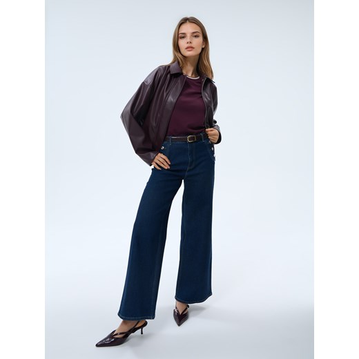 Mohito - Burgundowa bluzka z krótkim rękawem - kasztanowy Mohito XXS Mohito