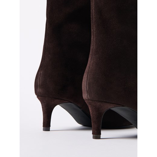 Mohito - Skórzane kozaki - ciemnobrązowy Mohito 38 Mohito