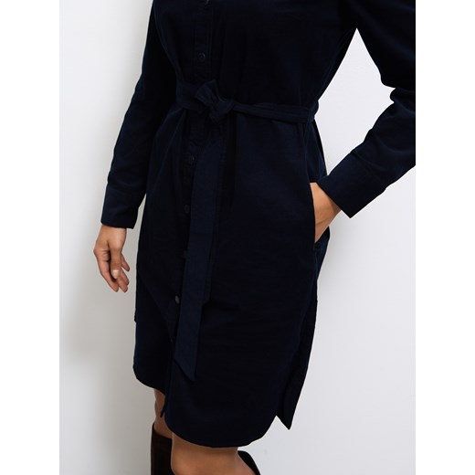 Mohito - Sztruksowa sukienka mini - granatowy Mohito 42 Mohito