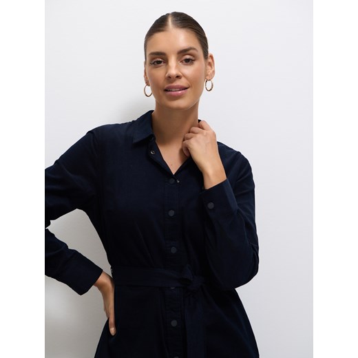 Mohito - Sztruksowa sukienka mini - granatowy Mohito 34 Mohito