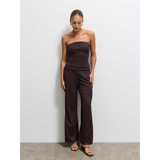 Mohito - Top w paski - ciemnobrązowy Mohito S Mohito