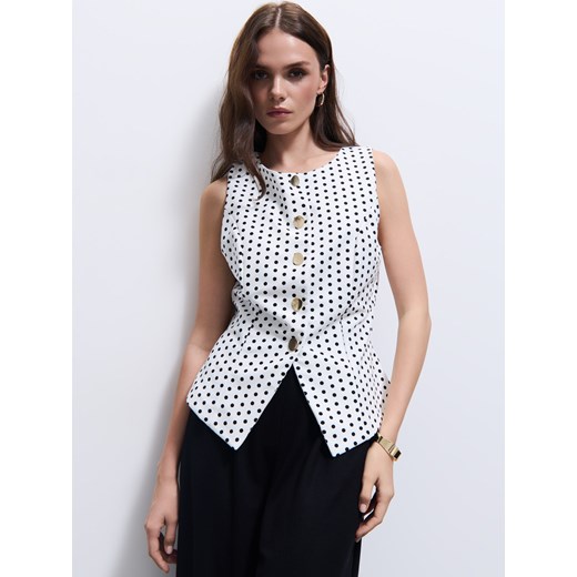 Mohito - Biały top w grochy - biały Mohito XXL Mohito