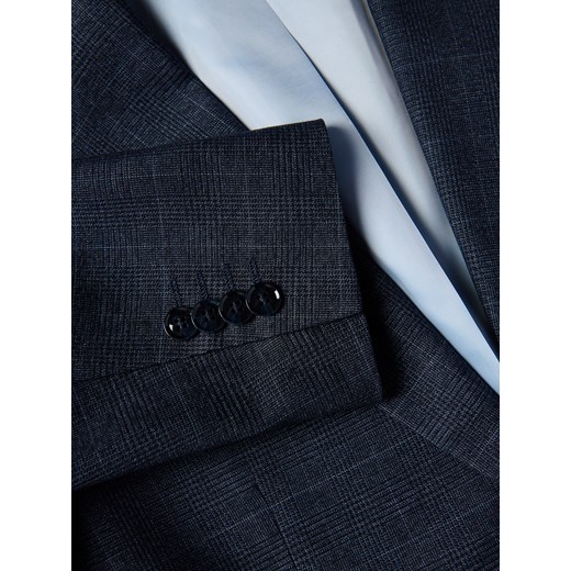 Reserved - Marynarka slim fit z domieszką wiskozy - granatowy Reserved 52 Reserved