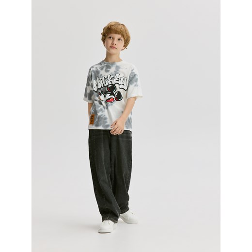 Reserved - Bawełniany t-shirt Mickey Mouse - złamana biel ze sklepu Reserved w kategorii T-shirty chłopięce - zdjęcie 185847967