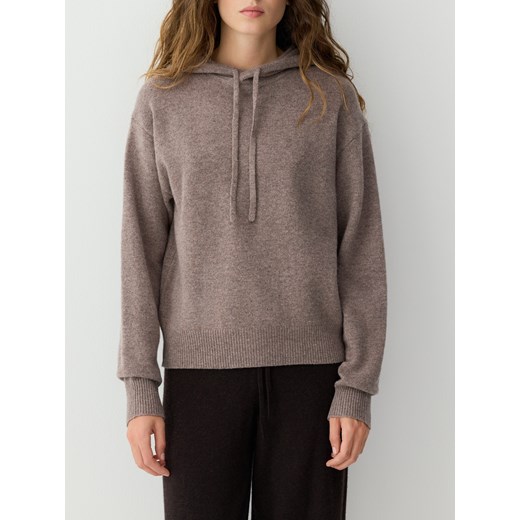 Reserved - Wełniany sweter z kapturem - brązowy Reserved XS Reserved