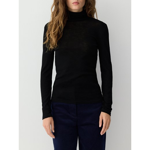 Reserved - Golf z wełny merino - czarny Reserved S Reserved