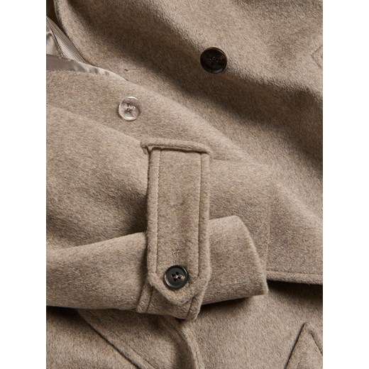 Reserved - Płaszcz z wełną - beżowy Reserved S Reserved