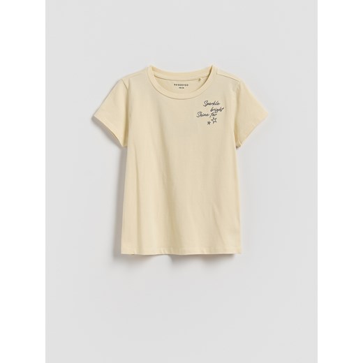 Reserved - Bawełniany t-shirt z haftem 2 pack - wielobarwny Reserved 122 (6-7 lat) Reserved