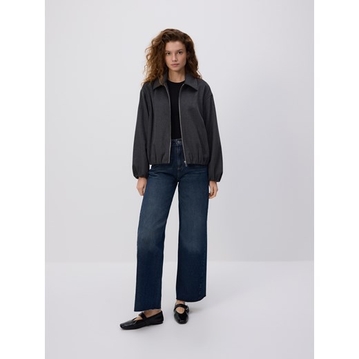 Reserved - Jeansy wide leg z przeszyciami - indigo jeans ze sklepu Reserved w kategorii Jeansy damskie - zdjęcie 185849116