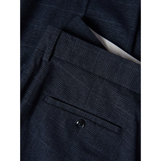 Reserved - Spodnie garniturowe slim fit - granatowy Reserved 54 Reserved