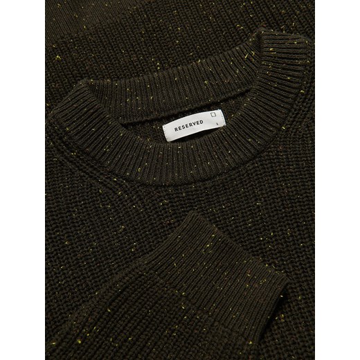 Reserved - Strukturalny sweter z bawełny - zielony Reserved L Reserved