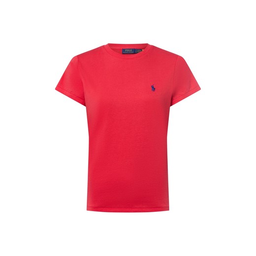 Polo Ralph Lauren T-shirt damski Kobiety Bawełna czerwony jednolity ze sklepu vangraaf w kategorii Bluzki damskie - zdjęcie 185851008
