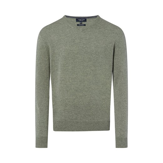 Andrew James Męski sweter z dzianiny Mężczyźni Kaszmir seledynowy marmurkowy M vangraaf