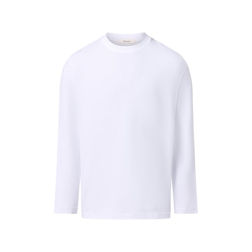Selected Koszula męska z długim rękawem - SLHLooseOscar Mężczyźni biały jednolity ze sklepu vangraaf w kategorii T-shirty męskie - zdjęcie 185851069