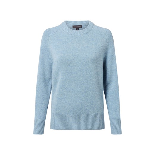 Franco Callegari Sweter damski z dzianiny merino Kobiety drobna dzianina jasnoniebieski marmurkowy ze sklepu vangraaf w kategorii Swetry damskie - zdjęcie 185851108