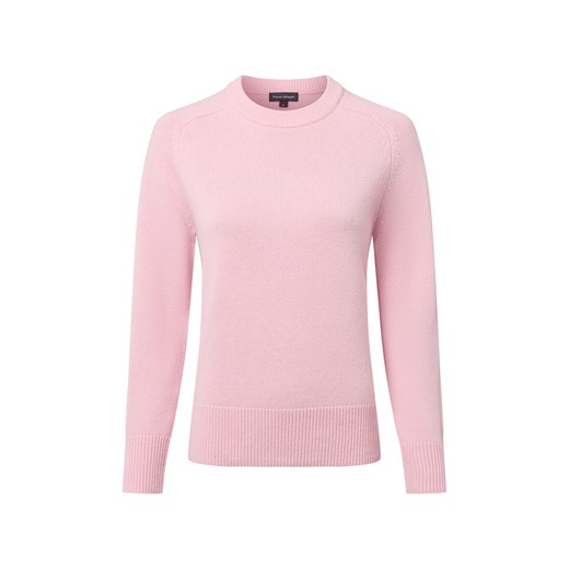 Franco Callegari Sweter damski z dzianiny merino Kobiety drobna dzianina różowy jednolity ze sklepu vangraaf w kategorii Swetry damskie - zdjęcie 185851109