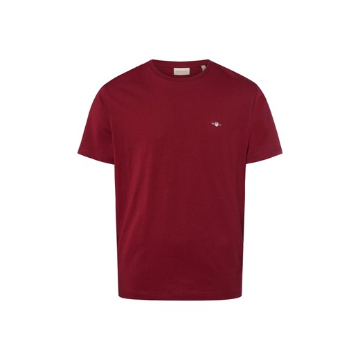 Gant Koszulka męska Mężczyźni Bawełna bordowy jednolity ze sklepu vangraaf w kategorii T-shirty męskie - zdjęcie 185851129