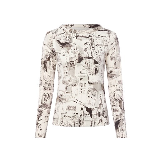 Marc Cain Damska koszulka z długim rękawem Kobiety Bawełna écru wzorzysty ze sklepu vangraaf w kategorii Bluzki damskie - zdjęcie 185851149