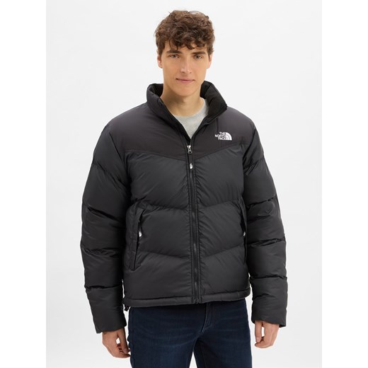 The North Face Męska kurtka pikowana - Saikuru Mężczyźni Sztuczne włókno czarny jednolity ze sklepu vangraaf w kategorii Kurtki męskie - zdjęcie 185851258