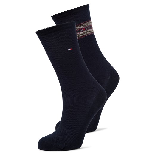 Tommy Hilfiger Skarpety w 2-paku Kobiety drobna dzianina granatowy jednolity ze sklepu vangraaf w kategorii Skarpetki damskie - zdjęcie 185851316