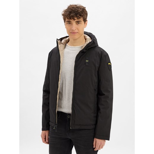 Blauer Męska kurtka dwustronna Mężczyźni czarny jednolity ze sklepu vangraaf w kategorii Kurtki damskie - zdjęcie 185851337