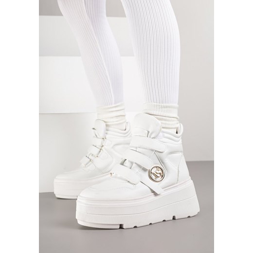 Białe Botki Sneakersy Vices na Platformie w Stylu Y2K Gelira ze sklepu renee.pl w kategorii Botki - zdjęcie 185852587