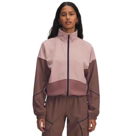 Damska kurtka treningowa Under Armour UA Unstoppable Jacket - różowa ze sklepu Sportstylestory.com w kategorii Kurtki damskie - zdjęcie 185854397