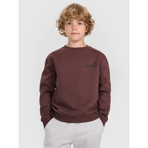 Chłopięca bluza nierozpinana bez kaptura 4F 4FJRAW25TSWSM2413 - brązowa - id: 328171 - marki 4f Junior - 185854779 Chłopięca bluza nierozpinana bez kaptura 4F 4FJRAW25TSWSM2413 - brązowa ze sklepu Sportstylestory.com w kategorii Bluzy chłopięce - zdjęcie 185854779